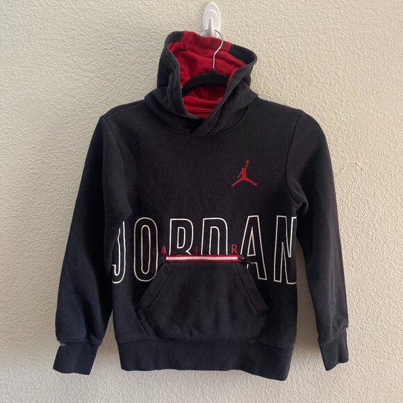 Boys Jordan Jumpman Pullover Hoodie Sweatshirt Medium 10-12 Nike Black Color - Picture 1 of 3